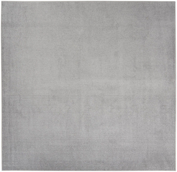 9' X 9' Square Non Skid Indoor / Outdoor Area Rug - Silver Gray