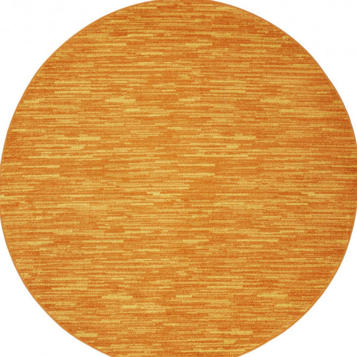 8' X 8' Round Non Skid Indoor / Outdoor Area Rug - Sunburst