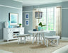 Heron Cove - Curved Bench With Upholstered Seat - Chalk White Magnussen Furniture