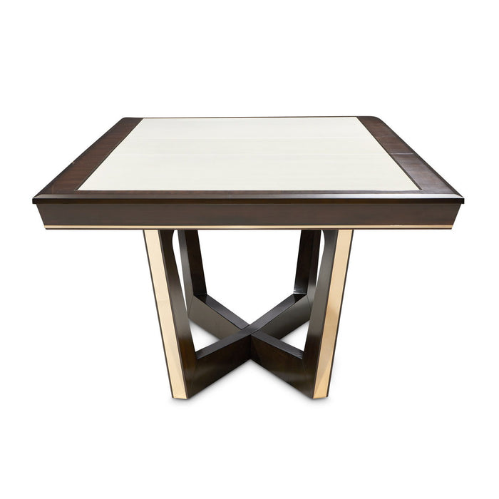 Belmont Place - Rectangular Dining Table - White / Dark Brown