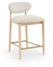 Riccio - Fabric Stool - Natural Frame Meridian Furniture
