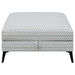 Harrison - Upholstered Storage Ottoman - Gray / Black Furniture Max