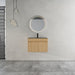 28" Wall Mounted Bathroom Vanity With Stainless Steel Sink, Soft Close Doors - Oak Home Essentials