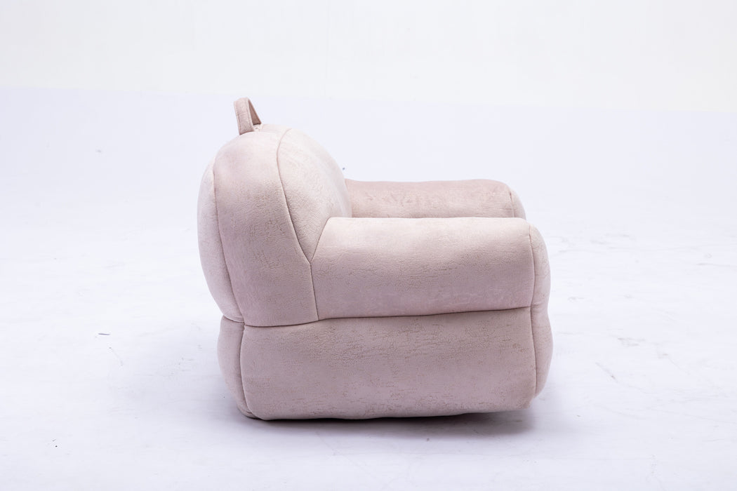 Kid'S Bean Bag Chair Velvet Fabric Memory Sponge Stuffed Bean Bag Chair For Children, Pink