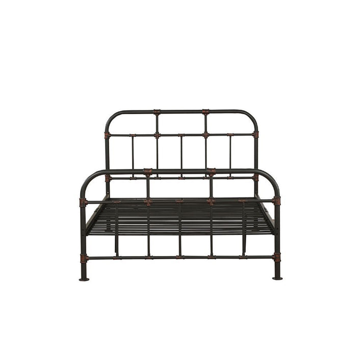 Industrial Pipe Design Full Bed Frame - Gray