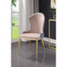 Caolan - Side Chair (Set of 2) - Tan, Lavender Fabric & Gold ACME
