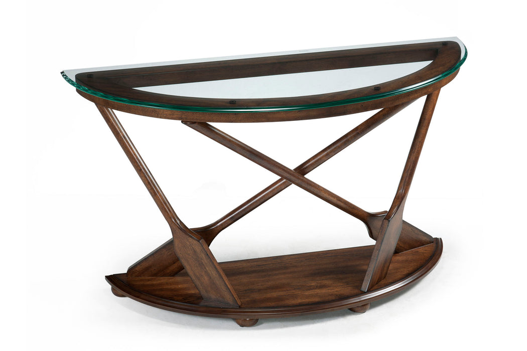 Beaufort - Sofa Table With Base And Glass Top - Dark Oak Magnussen Furniture