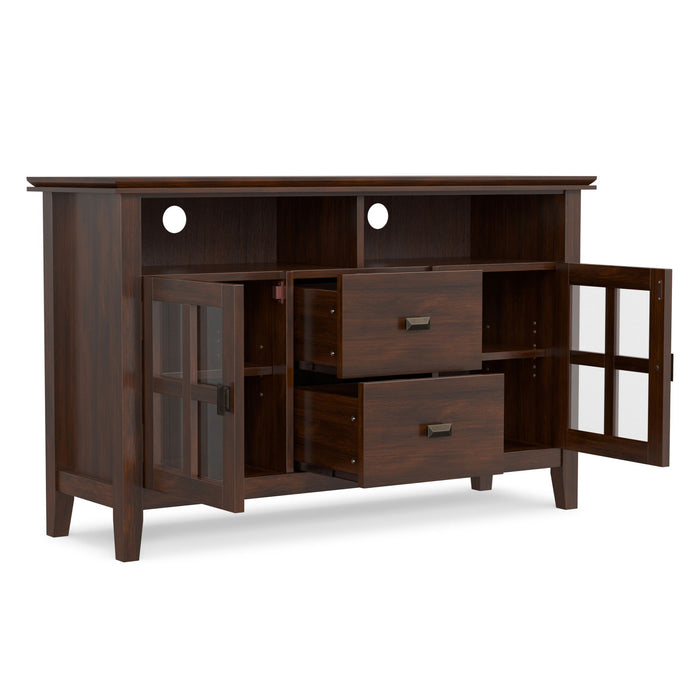 Artisan - TV Media Stand, Handcrafted - Russet Brown Simpli-Home