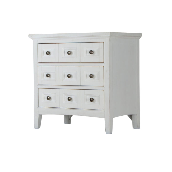 Heron Cove - Relaxed Traditional Chalk White Three Drawer Nightstand - Chalk White Magnussen Furniture