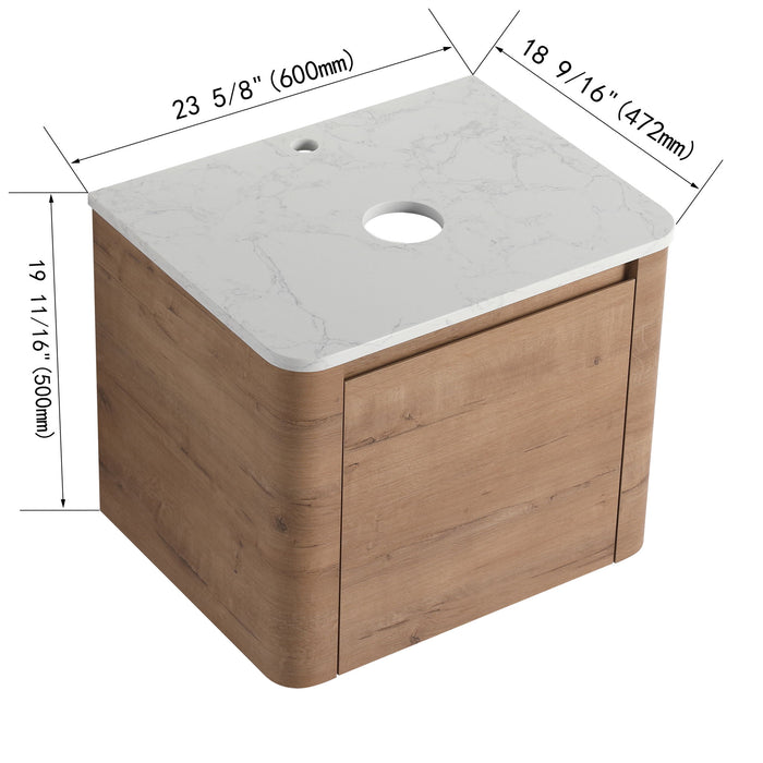 Wall Mounted Bathroom Vanity With Soft Close Door, Excluding Sink Home Essentials