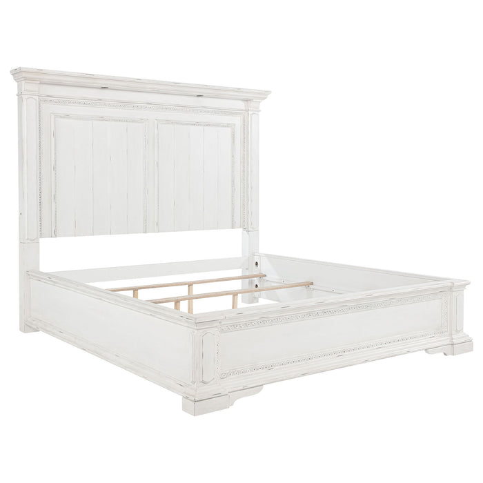 Bedroom Set With LED Lighting And Carved Moldings Furniture Max