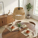 Essence - Single Lights Pendant With Shade - Black / Rattan Ashcroft Furniture