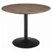 Round Dining Table With Pedestal Base - Warm Walnut Furniture Max