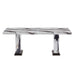 Dining Table With Double Pedestal Base - Black White Global Furniture USA