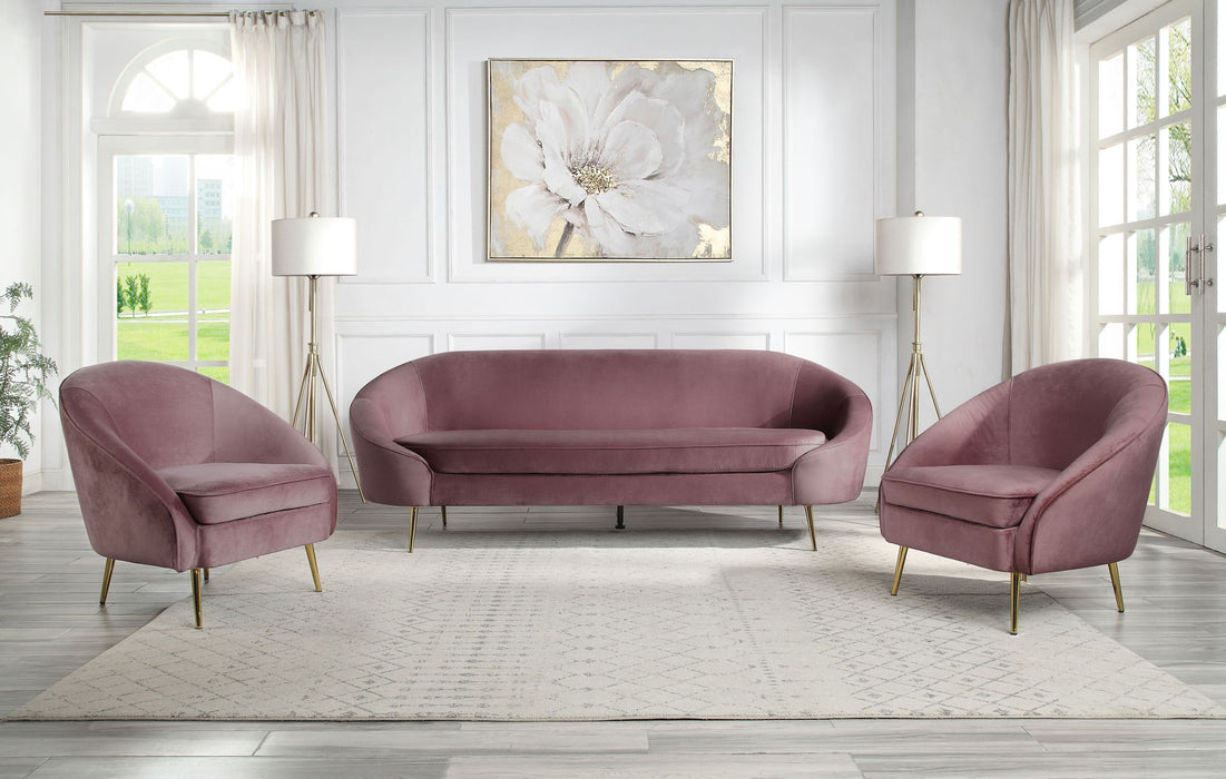 Abey - Chair - Pink Velvet ACME