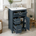 Modern Bathroom Vanity With Sink, Flip Drawer & 2 Drawers, Soft Close Hinges, Adjustable Shelf Hearth and Haven