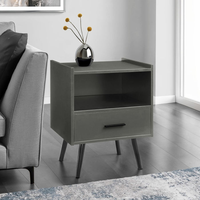 Modern Accent Table With Storage Drawer 8th Street