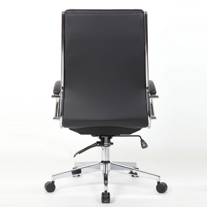 Breathable Mid Back Swivel Computer Chair With Foldable Armrest - Black Home Essentials
