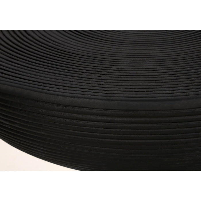 Round Accent Table, Indoor Outdoor - Black 8th Street