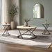 Emery - 3 Piece Occasional Set (1 Coffee & 2 End Tables) - White / Black New Classic