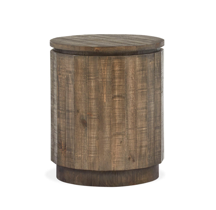 Baisden - Round Accent End Table - Tobacco Magnussen Furniture