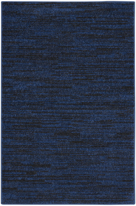 2' X 4' Stain Resistant Indoor / Outdoor Area Rug - Midnight Blue