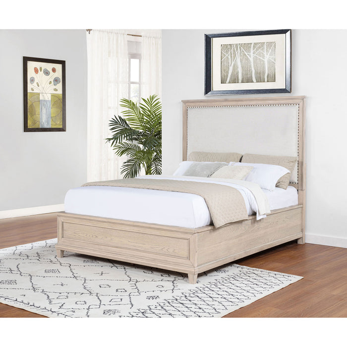 Wedner - Queen Panel Bed - Oak Furniture Max