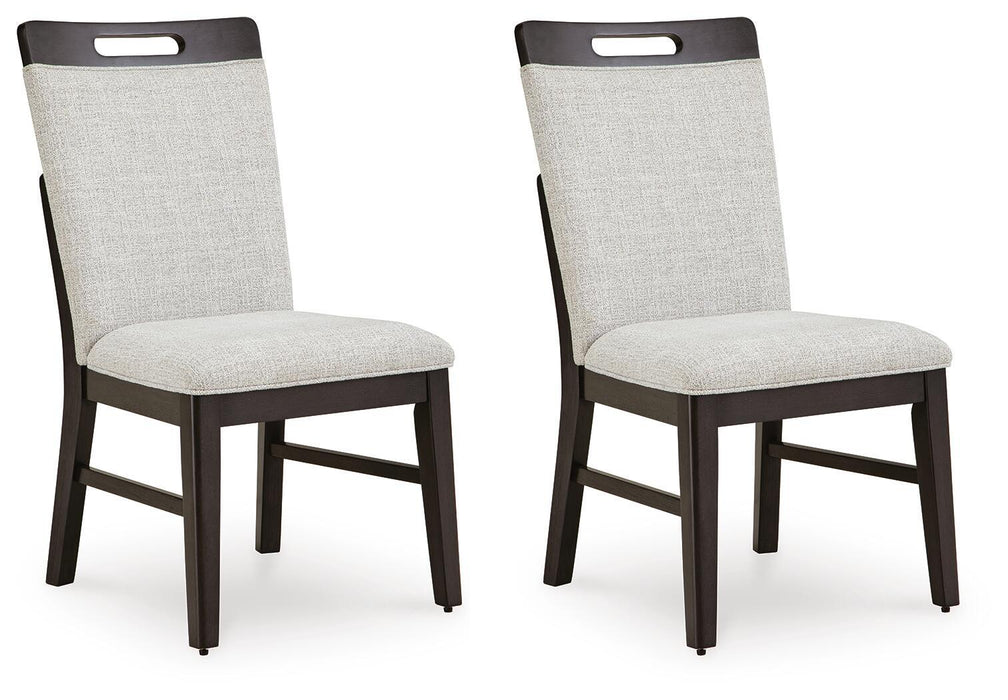 Neymorton - Dining Upholstered Side Chair (Set of 2) - Light Gray / Brown Signature Design by Ashley®