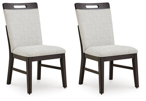 Neymorton - Dining Upholstered Side Chair (Set of 2) - Light Gray / Brown Signature Design by Ashley®