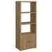 Noriega - 3 Shelf Media Tower With Open Shelves And Hidden Cabinet Storage - Mango Color Furniture Max