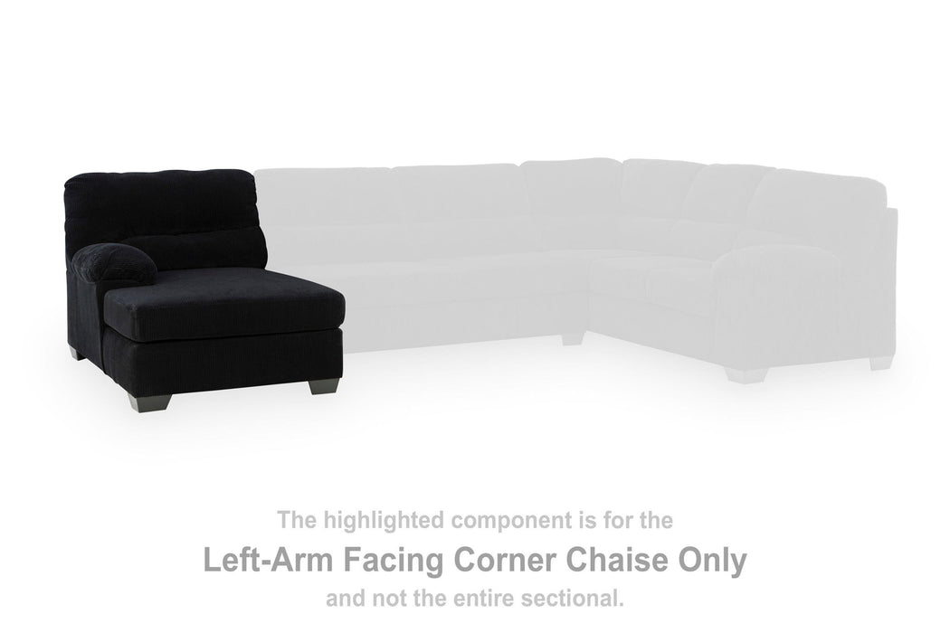 SimpleJoy - LAF Corner Chaise - Onyx Signature Design by Ashley®