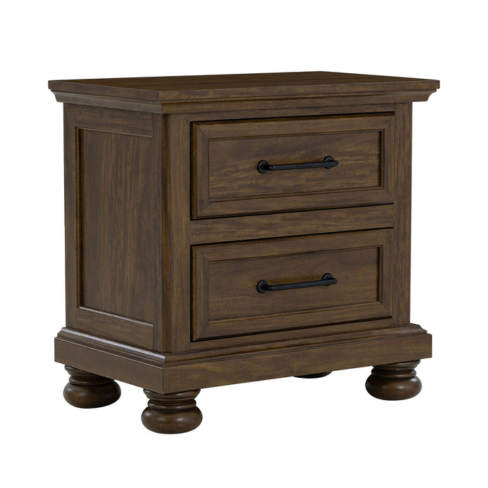2 Drawer Nightstand With USB Charging Station Emerald Home