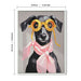 Vacation Day Puppy Wall Decor, Graphic Art Print On Wrapped Canvas - Pink / Black Daily Nest