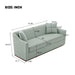 3 Seater Sofa With Wrap Around Armrests And Throw Pillows Noble House
