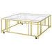 Square Coffee Table - Brushed Brass Furniture Max