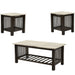 3 Piece Occasional Table Set, 1 Coffee Table And 2 End Tables, Open Storage Design - Walnut Home Essentials