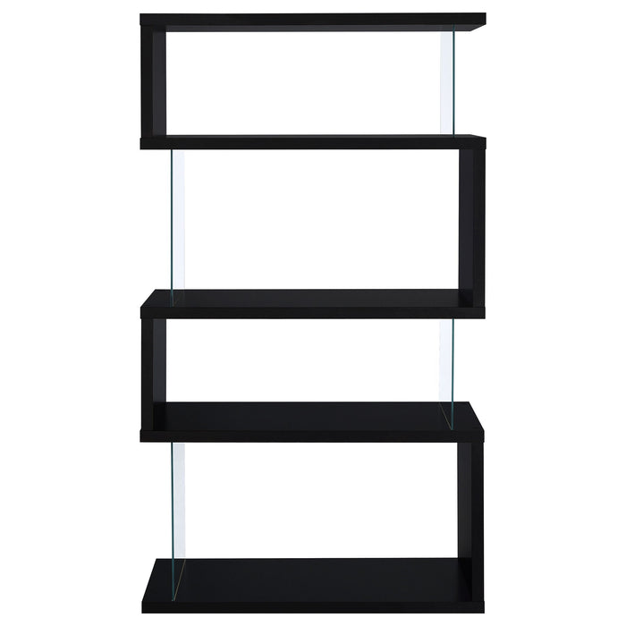 Elias - 4 Shelf Bookshelf With Zigzag Design Furniture Max