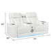Electra - Power Reclining Loveseat With Power Headrests, Console, Speakers, Massage, LED Lighting And USB Control Matrix Furniture Group