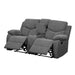 Kalen - Motion Loveseat With Console - Gray Chenille ACME