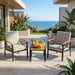 Square Outdoor Patio End Table - Black Home Essentials