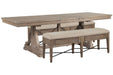Paxton Place - Extendable Trestle Dining Table Set Magnussen Furniture
