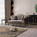 Betria - Loveseat With 4 Pillows - Light Green Velvet, Gold & Black High Gloss ACME
