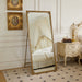 Full Length Mirror With Stand, Floor Standing Dressing - Antique Gold Daily Nest