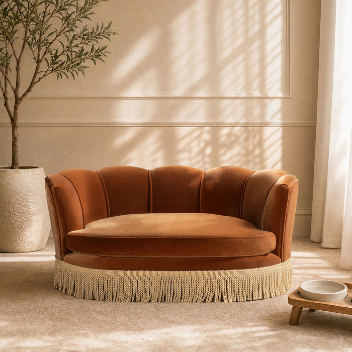 Clara - Scalloped Pet Sofa Bed Jennifer Taylor Home