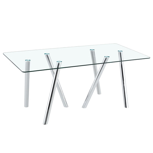Dining Table With Transparent Surface Home Essentials