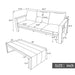 3 Seater Patio Set, Outdoor Sofa & Coffee Table Set Hearth and Haven