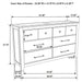 Pelton - 6 Drawer Dresser - Oak Furniture Max
