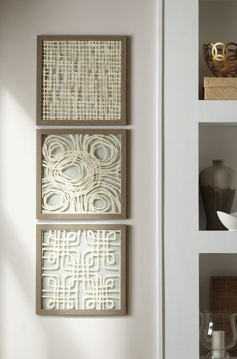 Odella - Wall Decor Set (Set of 3) - Cream / Taupe Signature Design by Ashley®