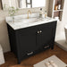 Bathroom Vanity Set, Fluted Cabinet, Soft Close Doors & Drawers, Single Faucet Hole, Sink Included - Black Home Essentials