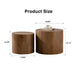 Round Nesting Coffee Table For Small Living Room (Set of 2) - Brown / Wood Home Essentials